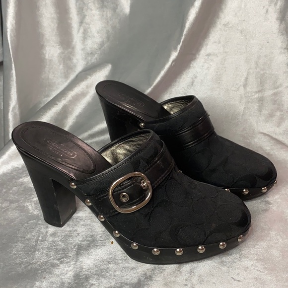 Coach Willow Signature Clogs black size 10 B - Picture 6 of 7